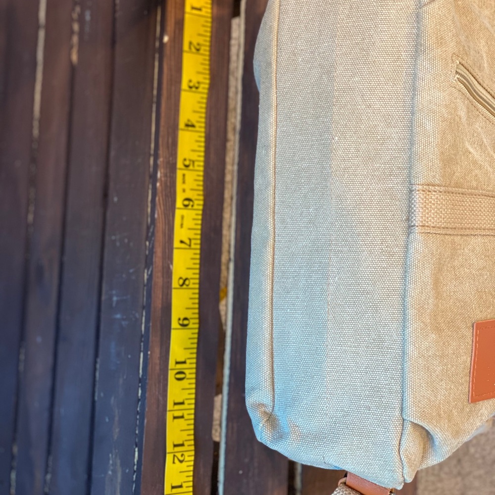 New!  Durable Square Canvas Buckle Backpack - Picture 13 of 15
